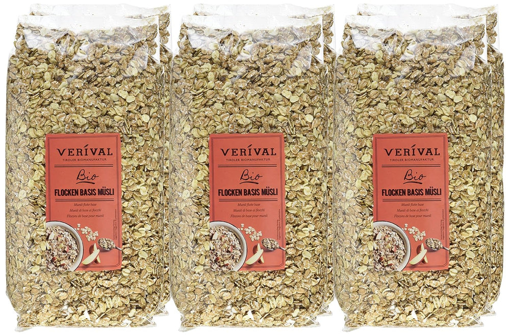 Verival Flakes Müsli Base - Økologisk, 6 stk (6 x 1 kg)