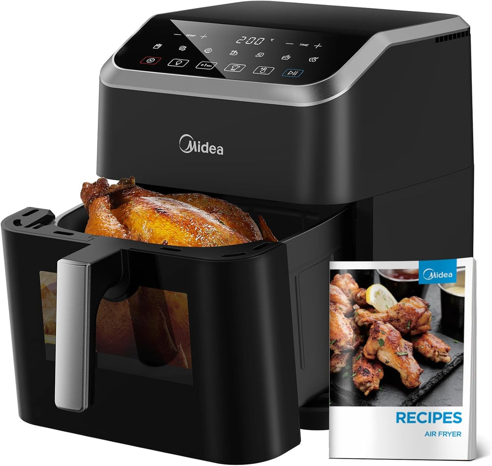 Midea Hot Air Fryer 2L, 1150W Airfryer, Oliefri, Hot Air Fryer, Automatisk slukfunktion Hvidevarer Naty Shop 7L