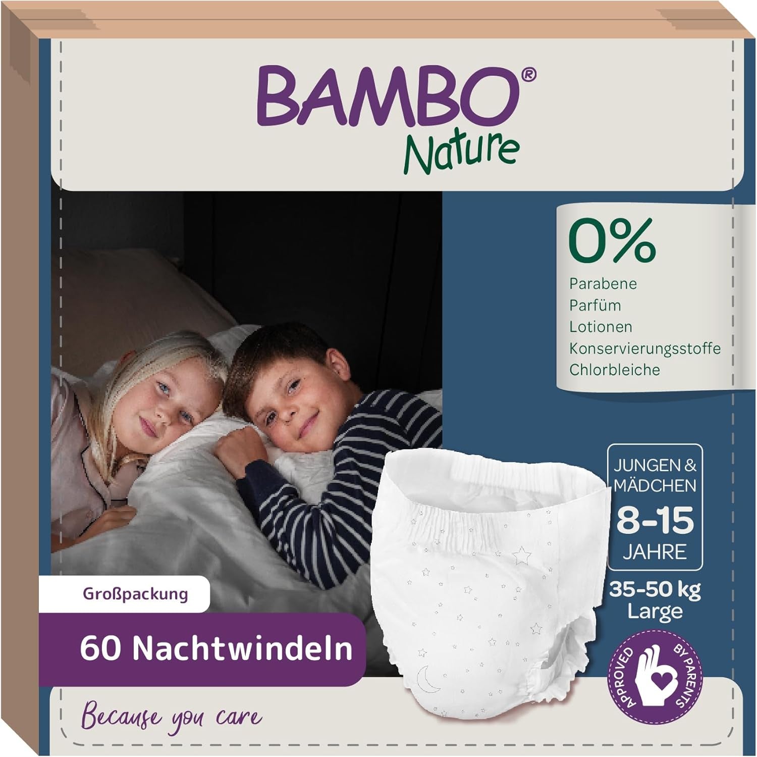 Bambo Dreamy Nighttime Pull-Up bleer, store (35-50 kg/77-110 lbs), 10-pack | Pull-Up bleer til børn | Ultraabsorberende sengevædende nattøj