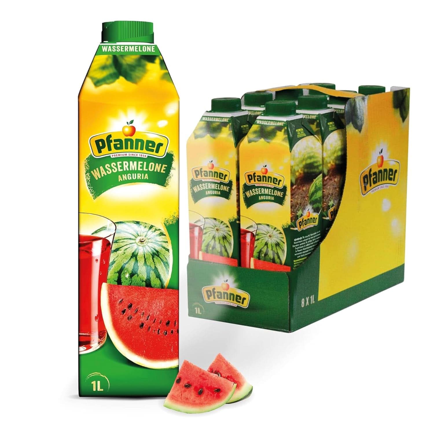 Pfanner Strawberry Fruit Nectar (8 X 1 liter) - 30 % frugtindhold - Strawberry Drink Naty Shop Watermelon