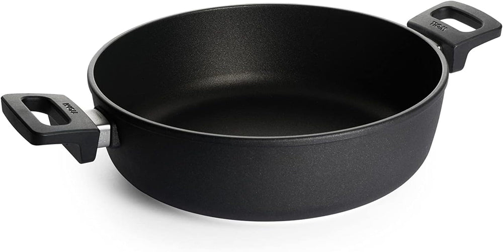 Woll Nowo Titanium Kasserolle - Induktiv -, Ø 32 Cm, 8 Cm Hoch, 5,5 Liter, Mit 2 Seitengriffen - Geeignet Für Alle Herdarten Forme og bakker til bagning Naty Shop 4 Liter