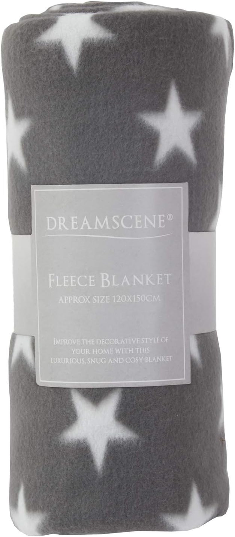 DREAMSCENE behageligt tæppe fluffy tæppe fleece tæppe - stue tæppe varmt vinter blødt, sofa tæppe, sofa tæppe, kramme tæppe børn, stue & kramme tæpper 120X150Cm, sofa plaid tæppe grå stjerner Senge og tæpper Besuche den DREAMSCENE-Store