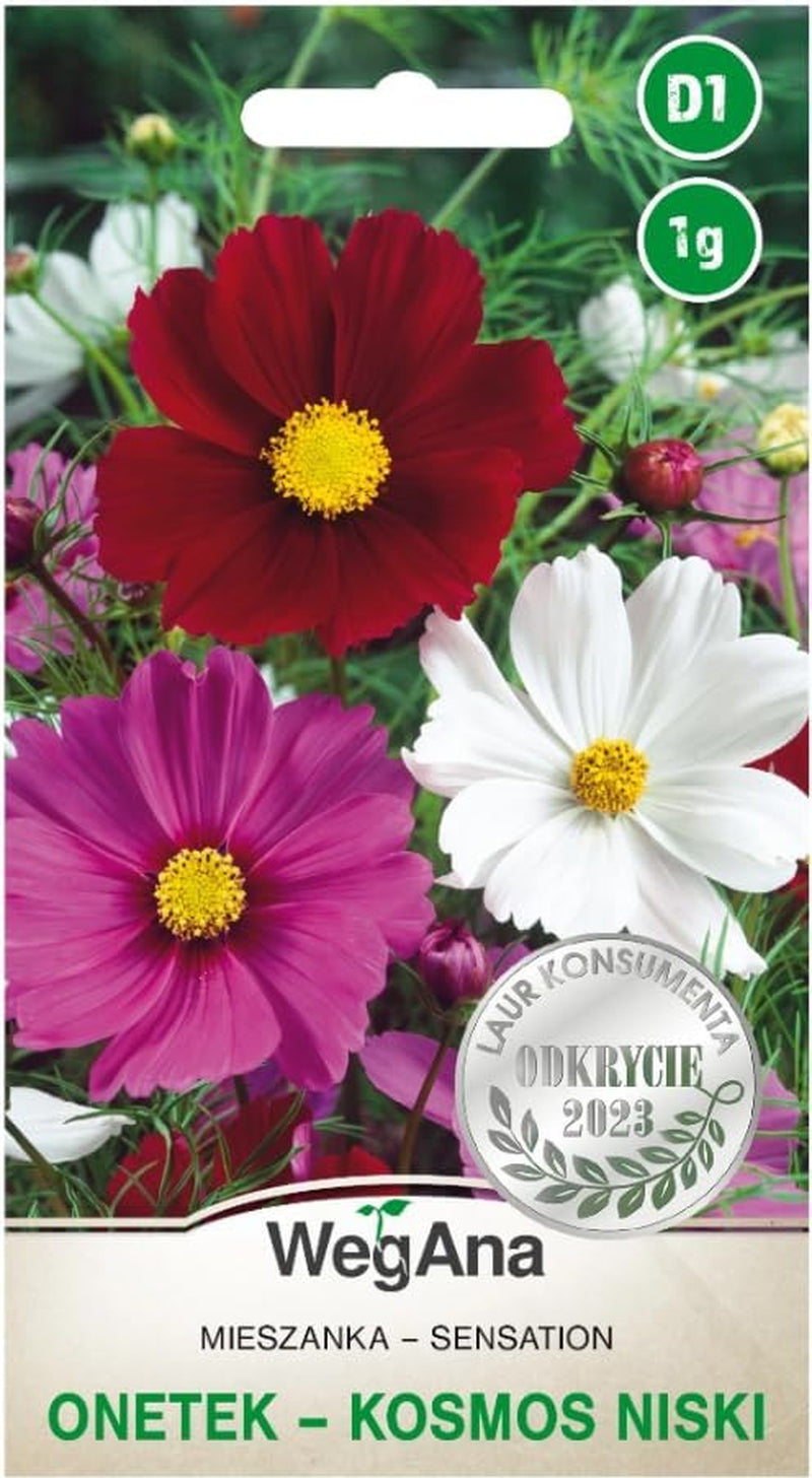 Cosmos Sensation Mix 1g frø, Cosmos Mix Sommerblomster, Haveplanter Balkonplanter, Blomsterfrø