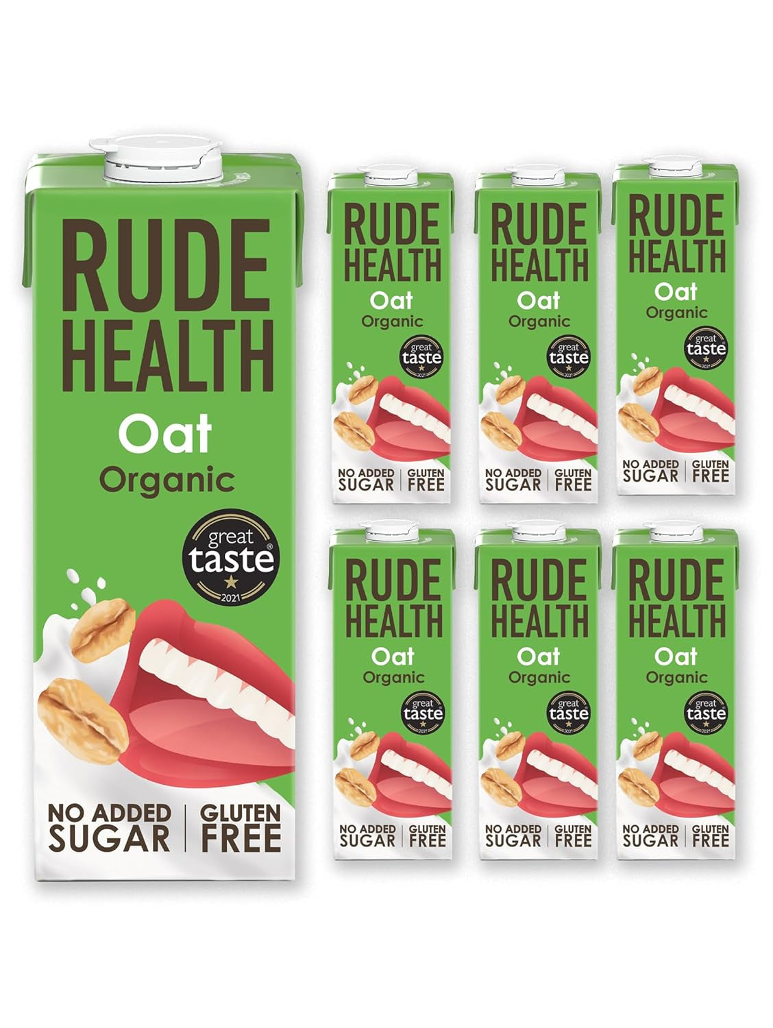 Rude Health 6 x 1 Liter Bio-Cashew-Drik, 100% naturlig Bio-Getränk, glutenfrei, ungesüßt, præisgekrönt, gesund & vegansk, 100% genanvendt Verpackung