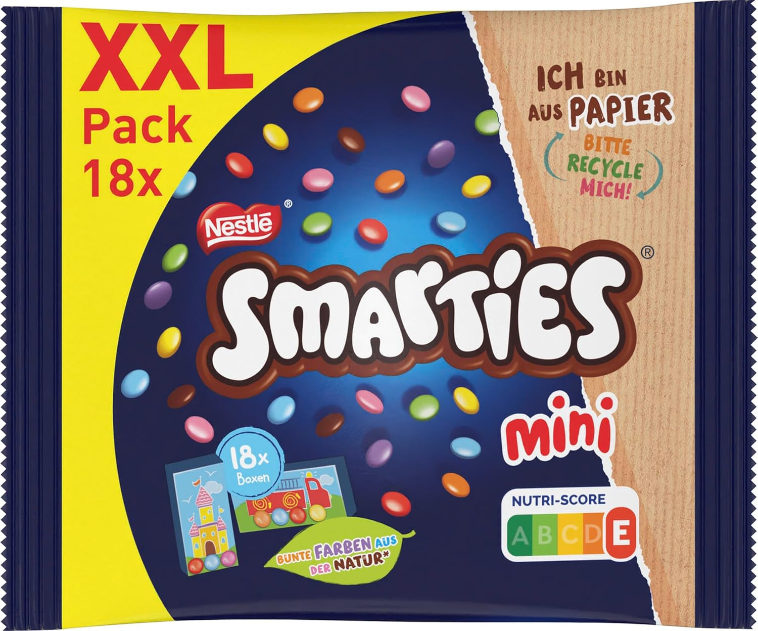 Nestlé SMARTIES Mini XXL, Farvede chokoladechips, 259 gram Chokolade slik Naty Shop