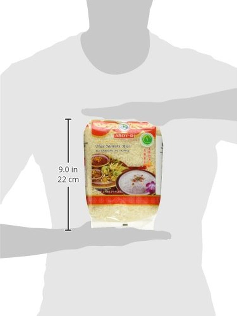 Aroy-D duftende ris, 100% langkornet ris, 1 pakke (1 x 2 kg)