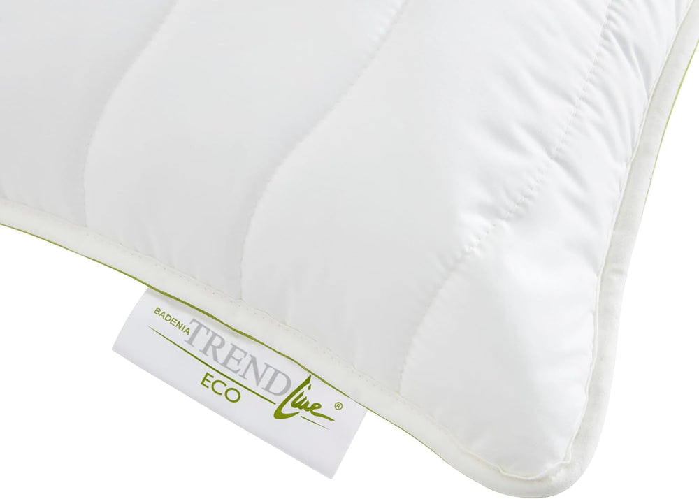 Badenia Trendline Eco Pillow Aerelle Blue 80 X 80 Cm, alb, certificat Oeko-Tex, produs în conformitate cu standardul de calitate german Perne standard Naty Shop