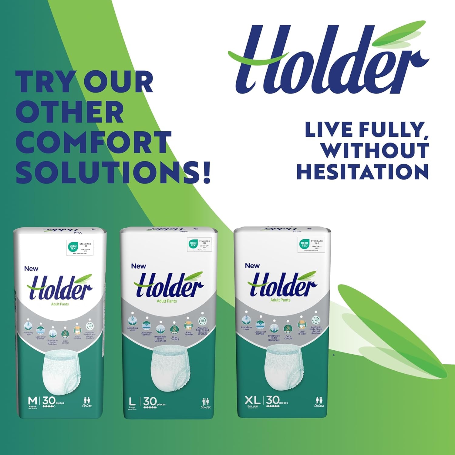 Voksen unisex engangsbleer Vandtæt Absorberende Elastisk Side Åndbar Super Absorberende Dobbeltlags vådhedsindikator 5-stjernet dermatologisk beskyttelse Medium