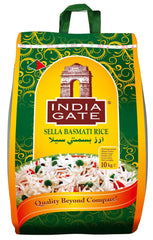 INDIA GATE Sella Basmati-ris, forkogt (fra Indien, fin langkornet), aromatiseret, bulkpakning - 1 pakke (1 x 1 kg)