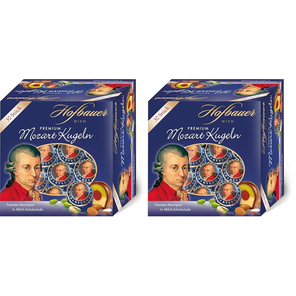 Hofbauer Vienna Mozart Bolde, Æske mælkechokolade 600 gram (30 stk.) Naty Shop