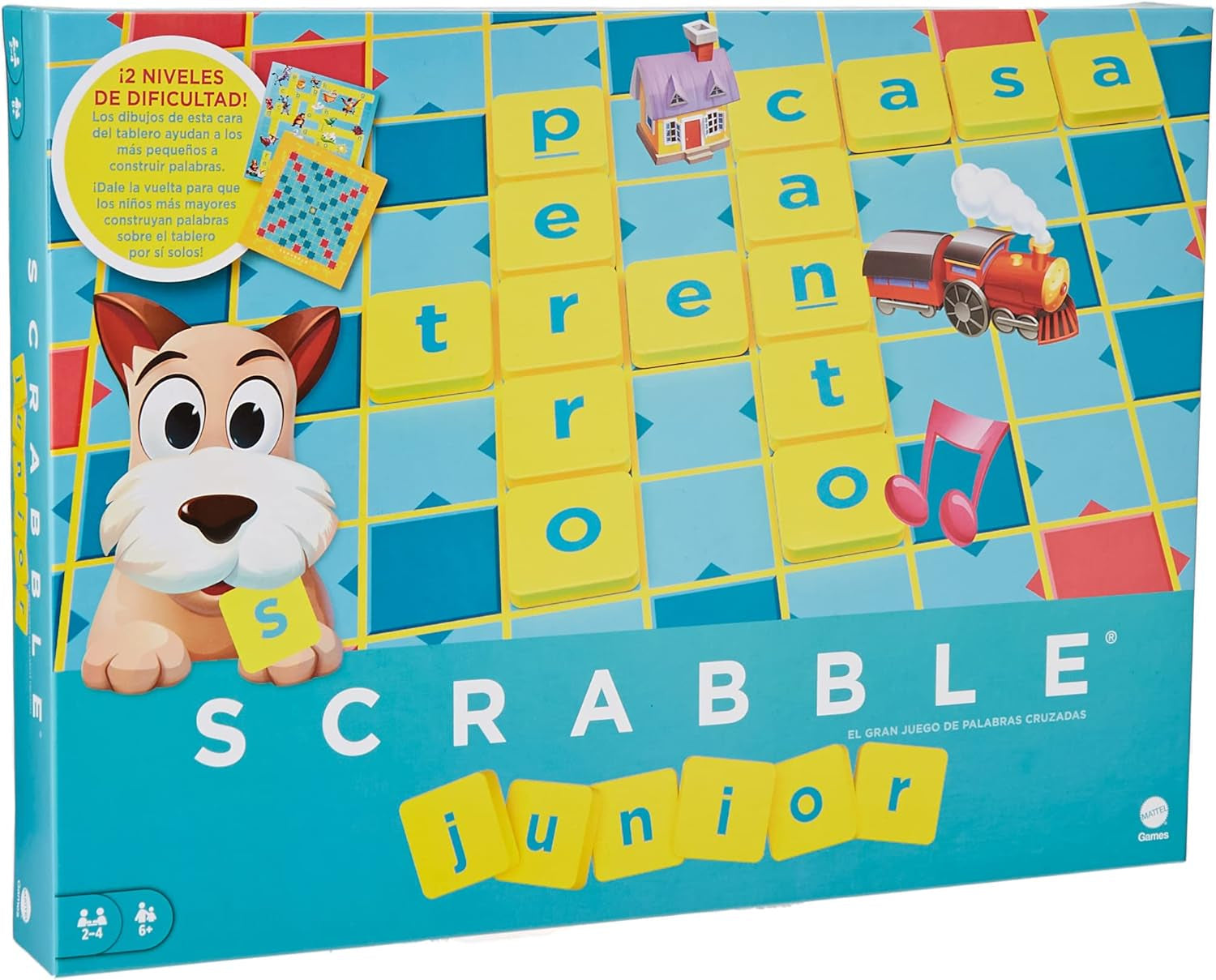 Mattel Games Scrabble Junior - Ordspil og spil til børn, brætspil velegnet til 2-4 børn i alderen 6+, design kan variere, tysk version, Y9670