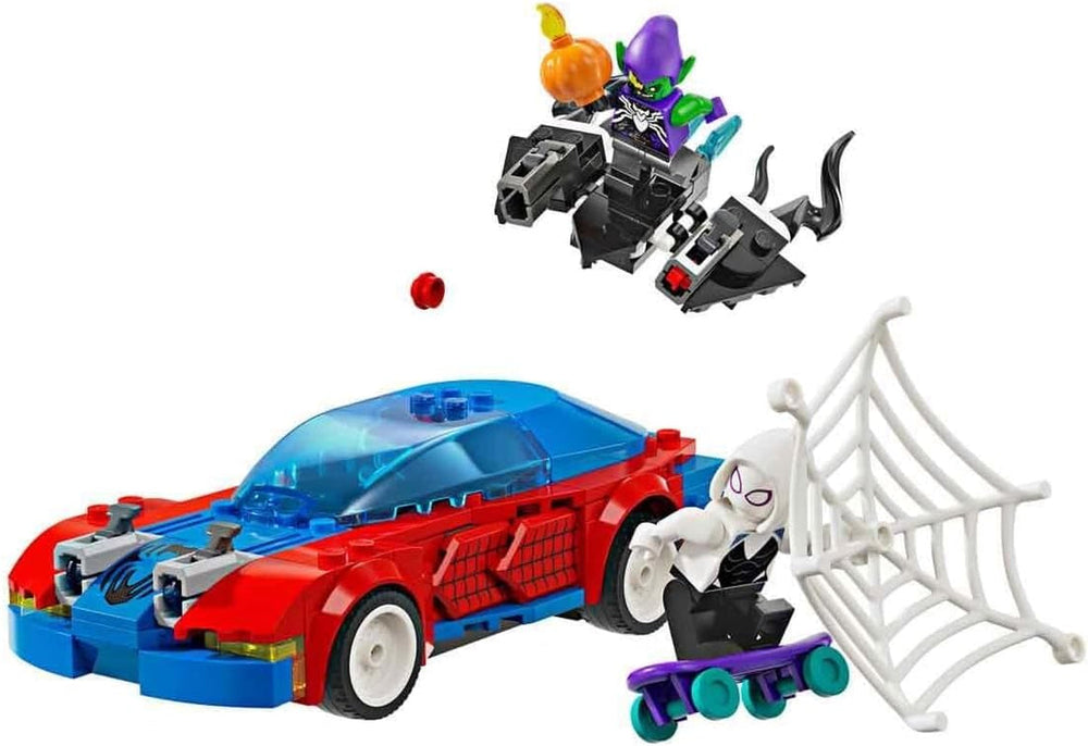LEGO Marvel Spider-Man Race Car & Venom Green Goblin, Spidey Rollelegetøj med superheltefigurer og bygbar bil, Gave til børn, drenge og piger 7 år 76279 Byggesæt Beuche den LEGO-Store
