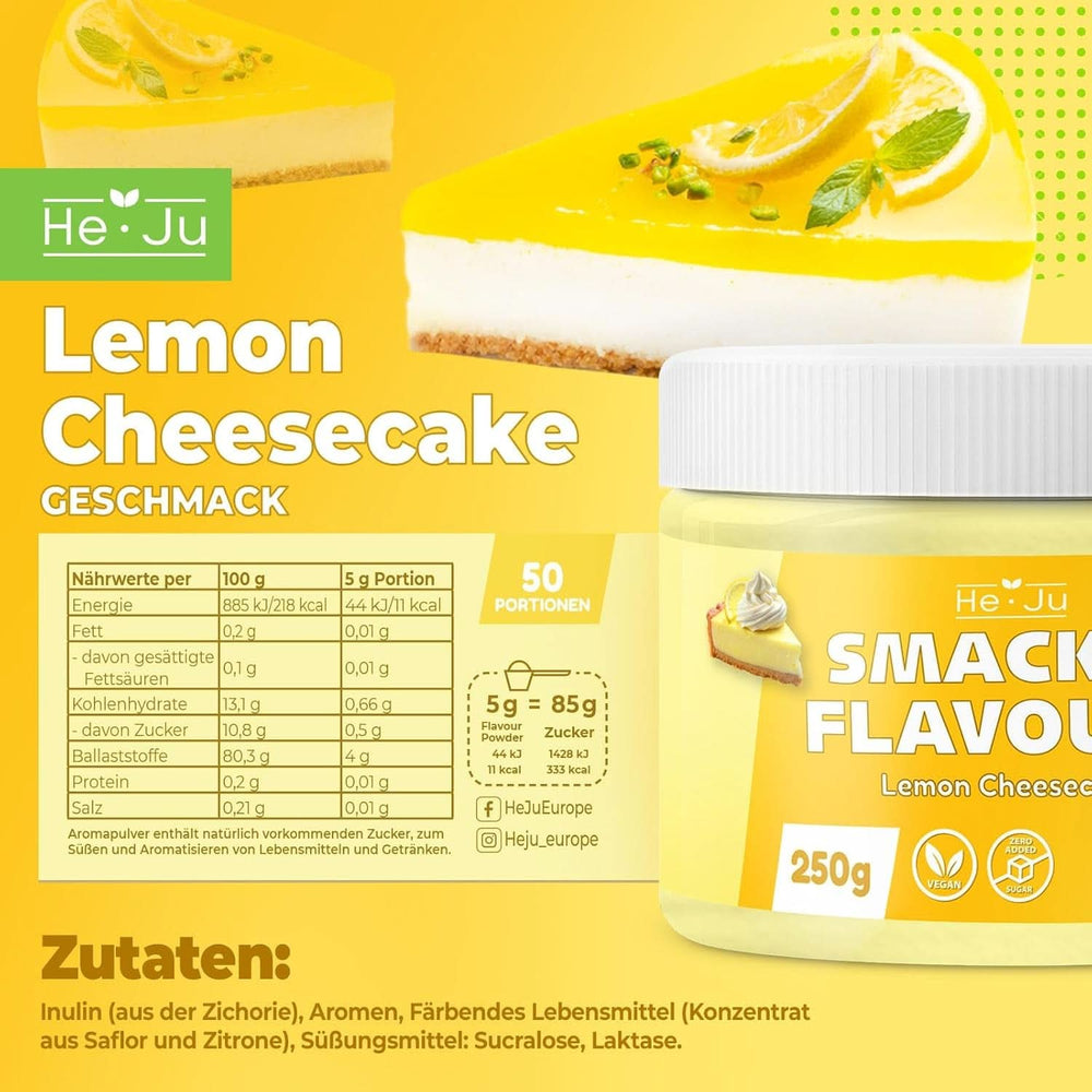 He-Ju Lemon Cheesecake-smagspulver, 250 gram Aromas Naty Shop