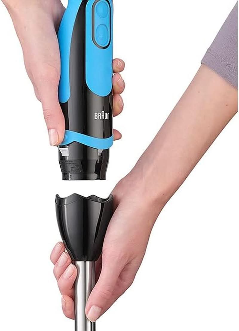 Blender de mână Braun MQ 5252 - Multiquick 5 Vario Fit Blender de mână cu bază de blender din oțel inoxidabil și atașament Blend & Go pentru smoothie-uri pe drum, 750-1000 Watt Mama si Copilul Naty Shop