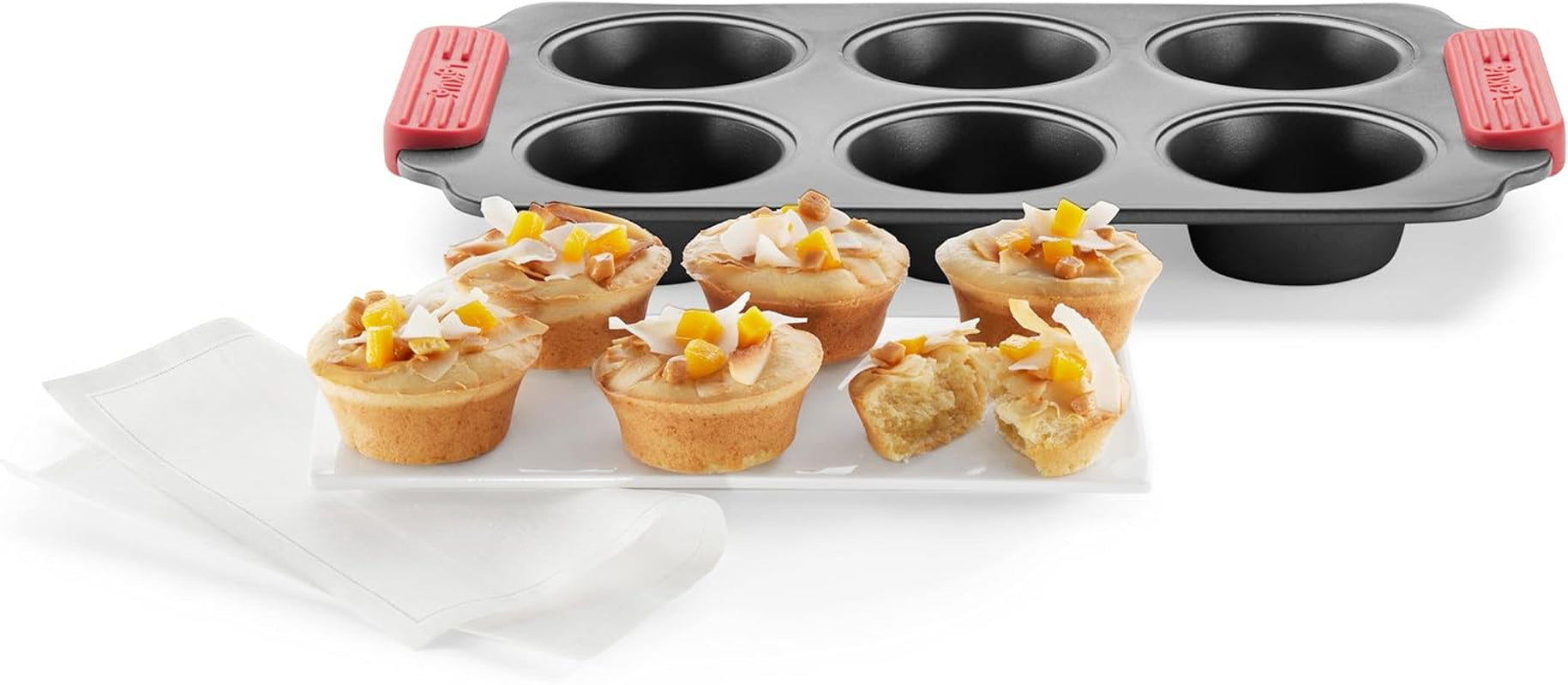 Lékué Muffin-Backform, Antihaftbeschichte, Metall, 6 Mulden Forme og bageplader Naty Shop