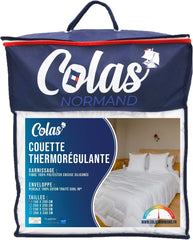COLAS NORMAND Termoregulerende quilt, Cool In, Tempereret, 140 X 200 Cm, Sved, Optimal ventilation, 100% percale, Fresh Feel, Fransk, 53130255, White Naty Shop Dyner og dyner Hvid 140X200 Cm