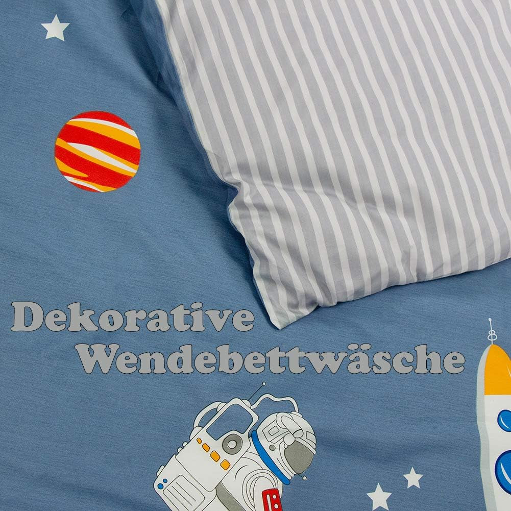 Lenjerie de pat pentru copii băieți cu diverse modele, 100% bumbac Lenjerie de pat - copii Naty Shop