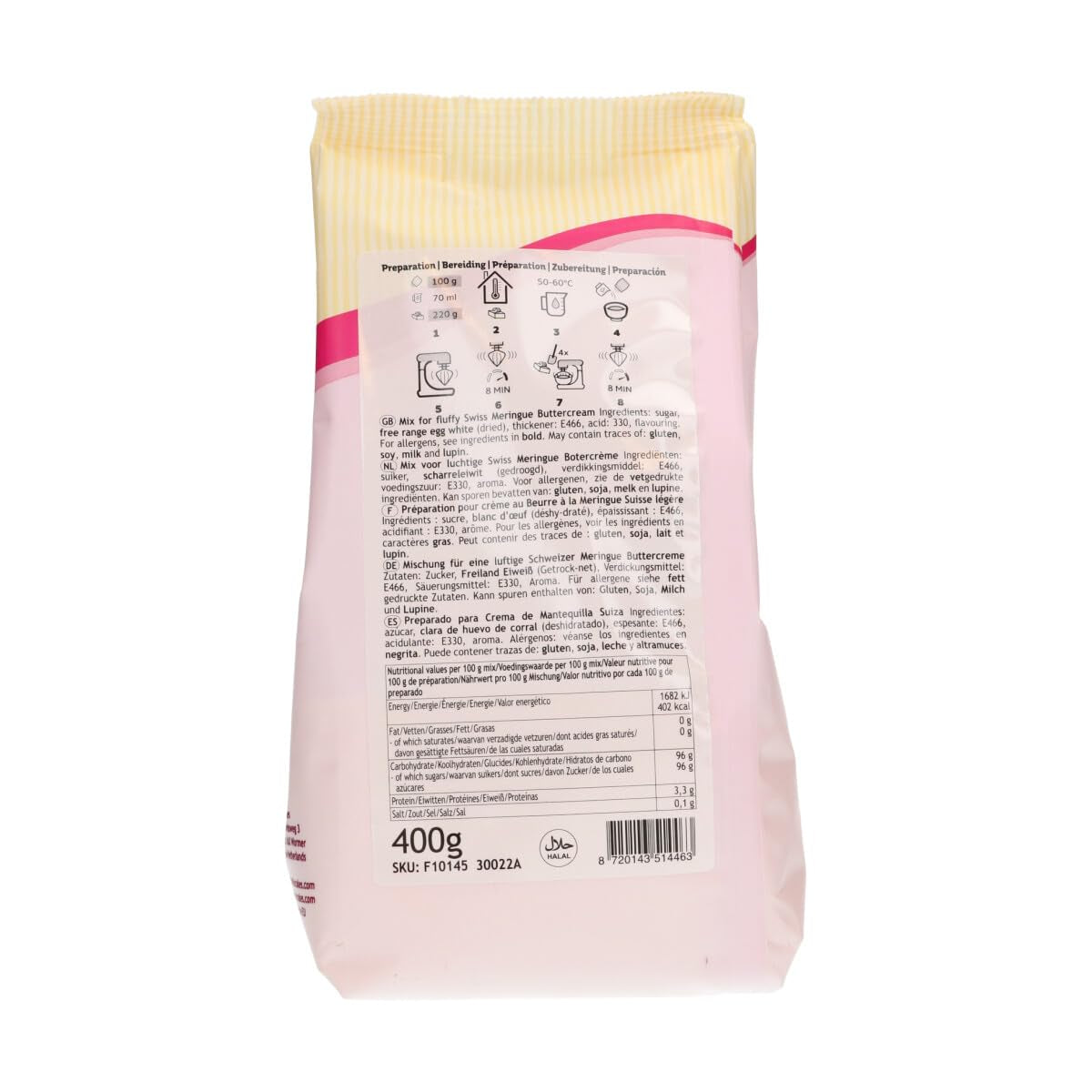 Funcakes Mix Für Schweizer Baiser Buttercreme: Einfach Zu Verwenden, Cremig, Perfekt Zum Dekorieren, Abdecken Und Füllen Von Kuchen, Belag Auf Cupcakes. 400 G. Amestec pentru copt si gatit Naty Shop