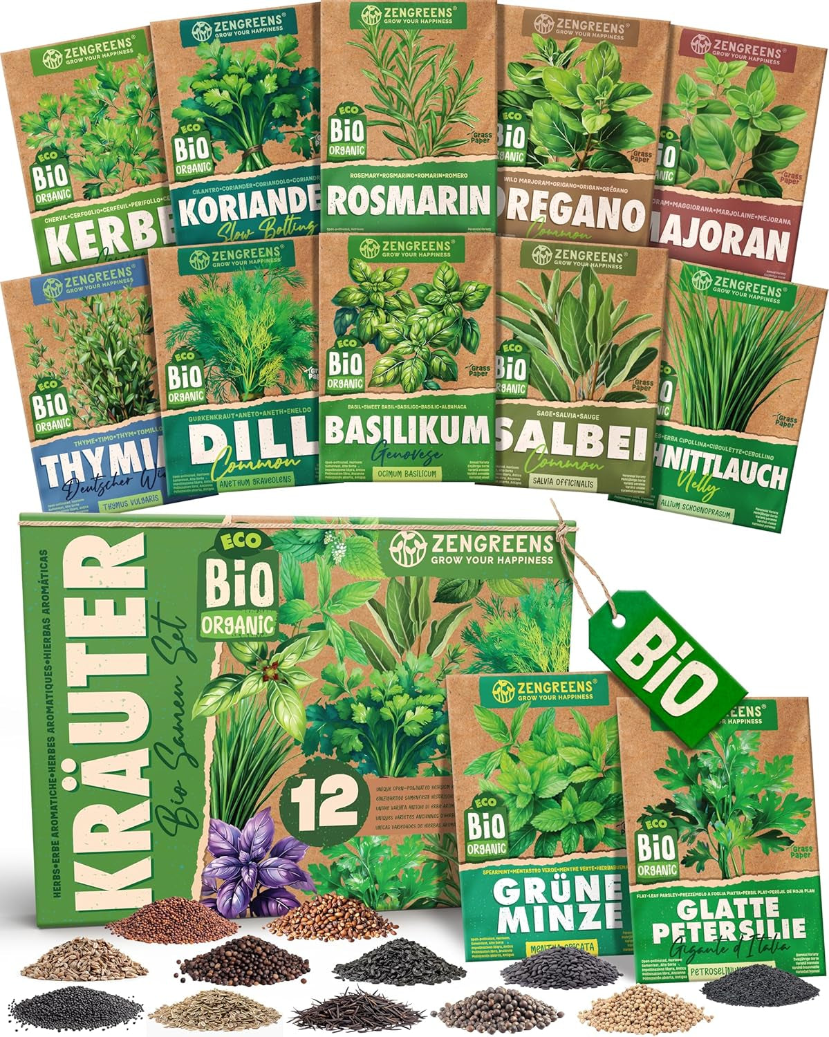 Økologiske tomatfrø i et sæt med 10 - 10 tomatfrø til nem dyrkning i haven, balkonen eller højbedet - Plantefrø - Frøplanter