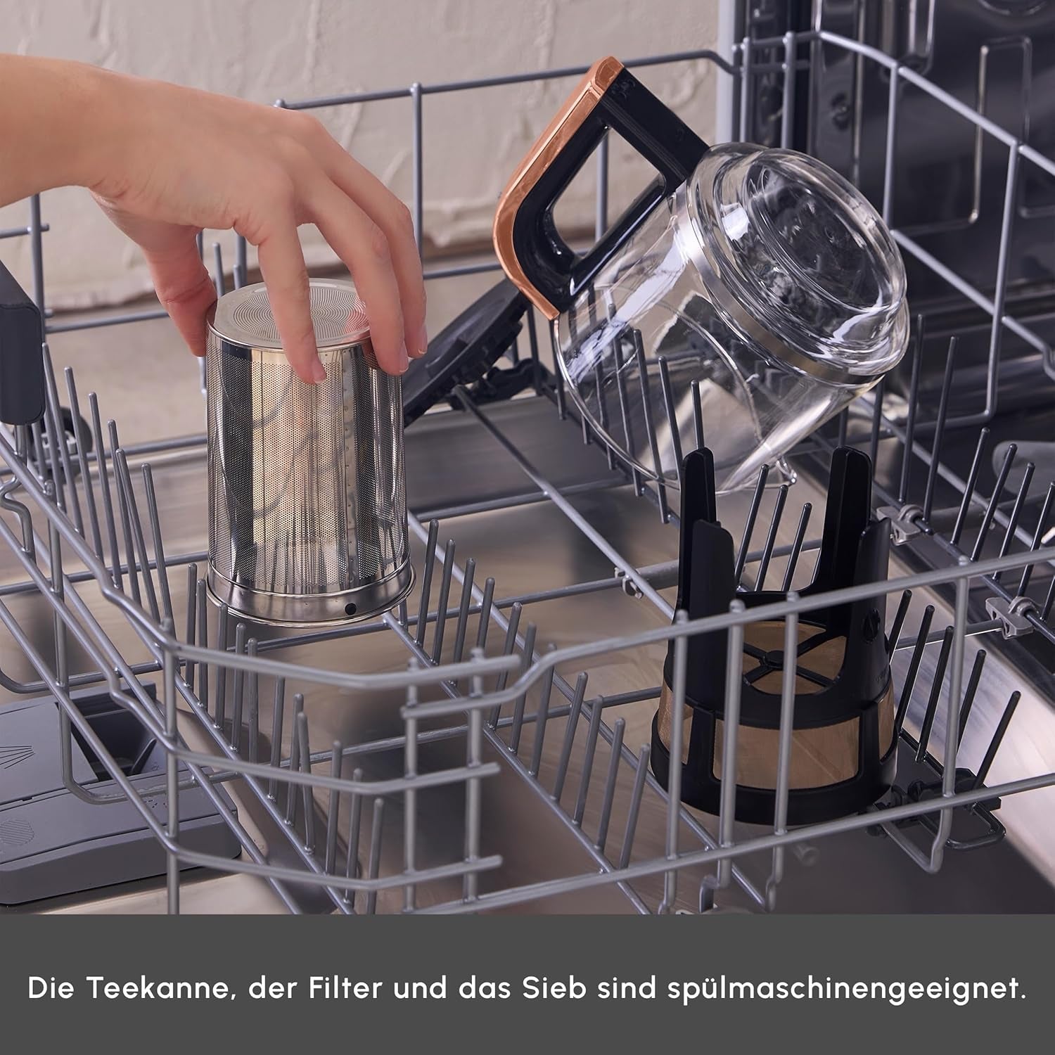 Karaca Caysever Robotea Pro Aparat de ceai automat vorbitor 4 în 1 cu filtru, încălzitor de terci și aparat de ceai la ibric, 2500 W, ceainic turcesc gri spațial