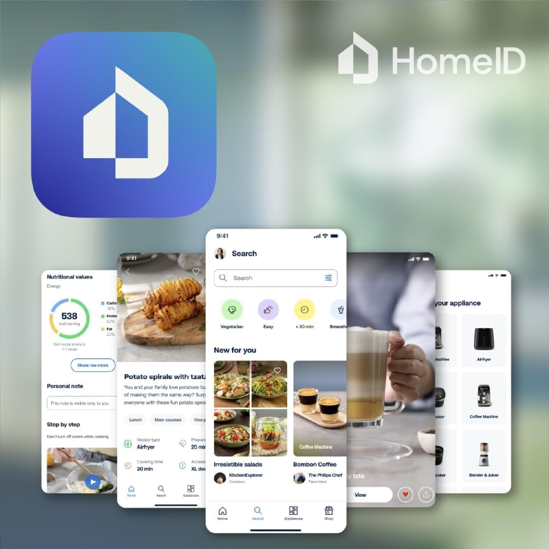 Philips Airfryer 3000 Series 6.2L, Madlavningsvindue, 16 tilberedningsfunktioner i 1, Rapidair plus-teknologi, Fedtfjernelse, Opskriftsapplikation Homeid Appliances Naty Shop