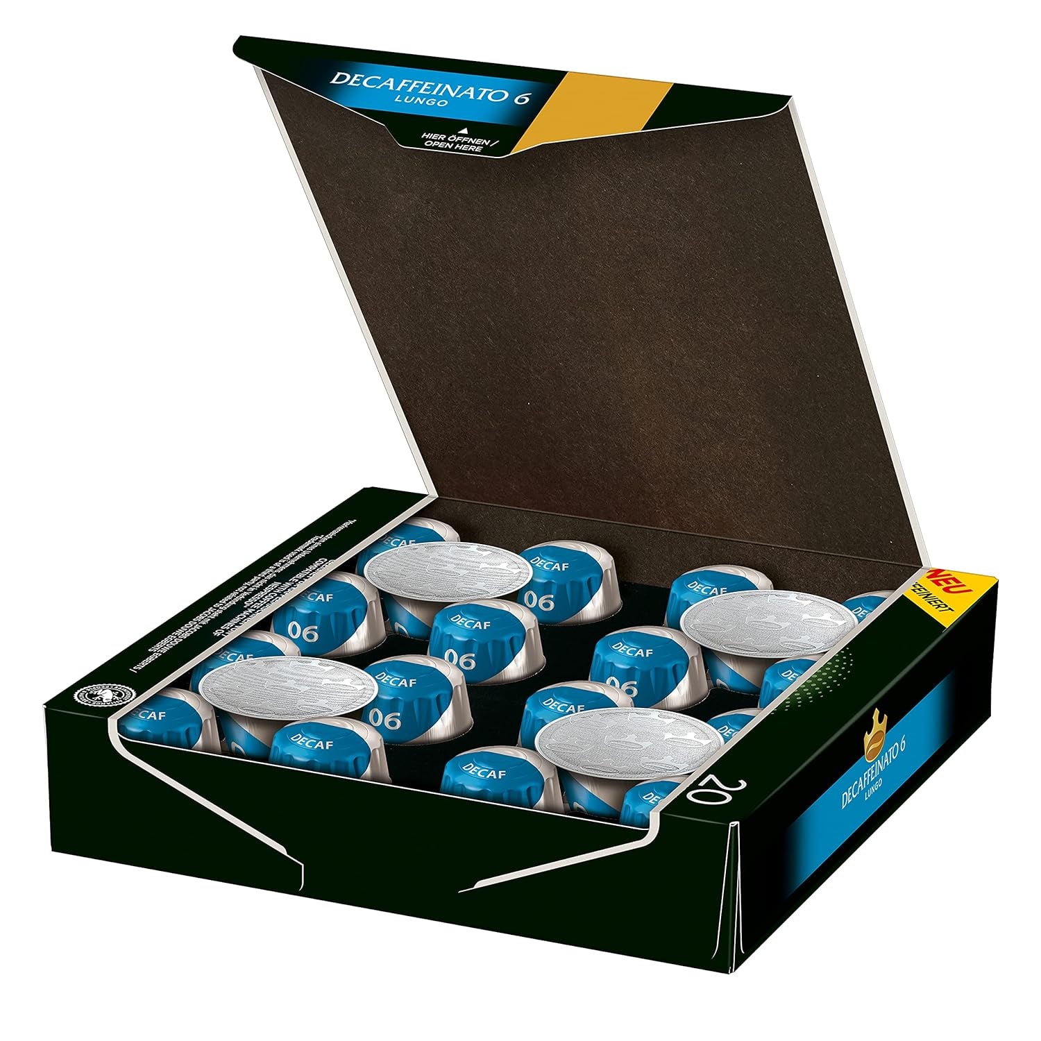 Kaffeekapseln Lungo Classico, Intensität 6 von 12, 10 x 20 Getränke & Kaffeekapseln Lungo Decaffeinato- Intensität 6- 200 Nespresso kompatible Kapseln, 10er Pack, 10 x 20 Getränke