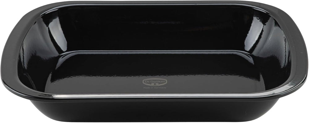 Dr. Oetker Back-Idee Kreativ Dessert- Und Auflaufform Aus Emalje, 39,5 X 28 X 6,5 Cm– Hitzebeständig Bis 400°C, Schnittfest, Kratzfest, Induktionsgeeignet, Schwarz Forme og bageplader Naty Shop