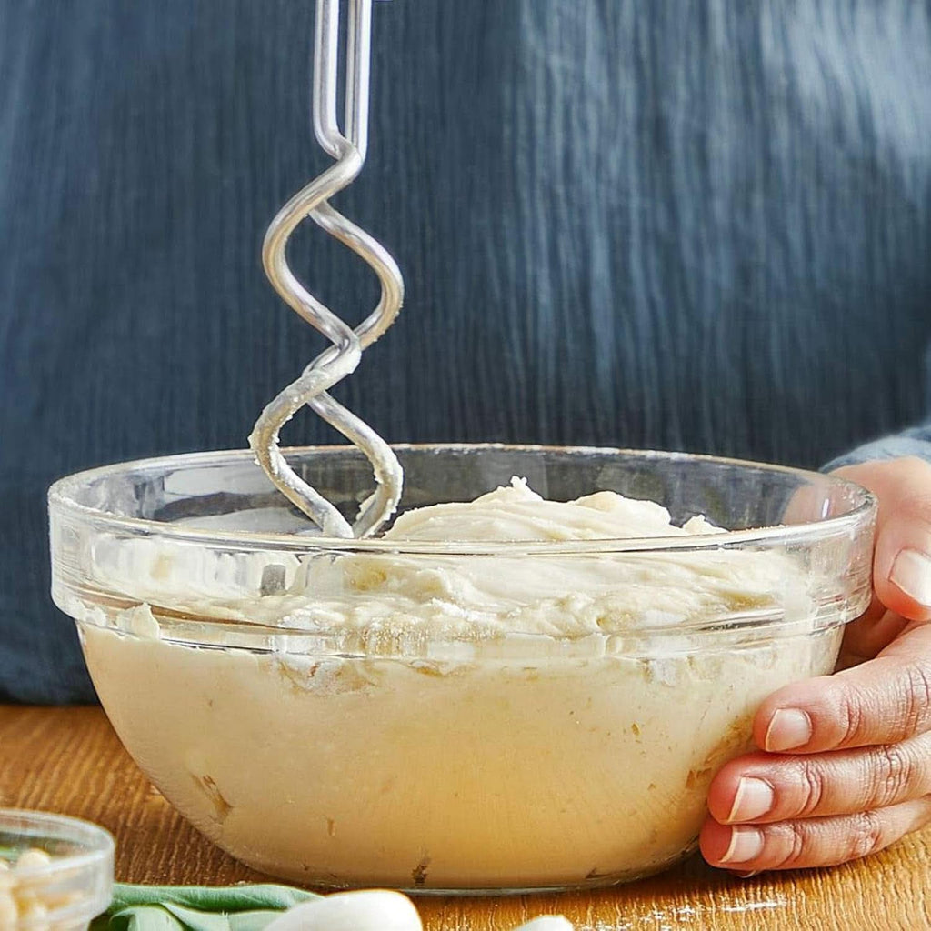 Bosch Hausgeräte Handrührer Clevermixx MFQ24200, 2 Rührbesen, 2 Spülmaschinengeeignet, 4 Stufen, Leicht, Leise, 400 W Weiß/Edelstahl Bucatarie Naty Shop