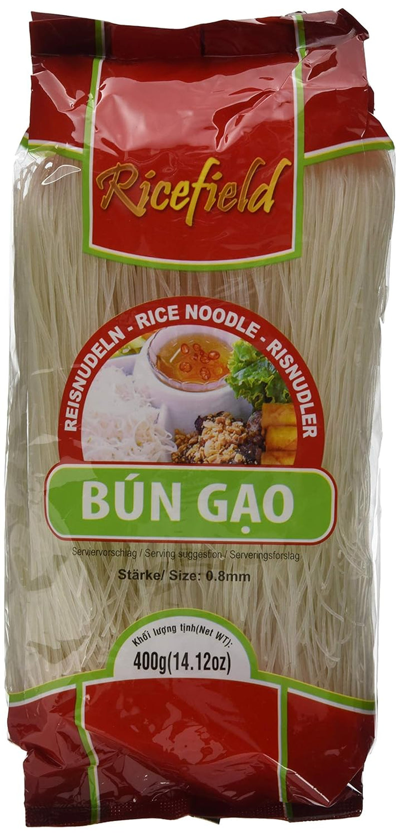 Ricefield Vermicelli 0,8 mm Bun Gao 6 Pack (6 x 400 g)