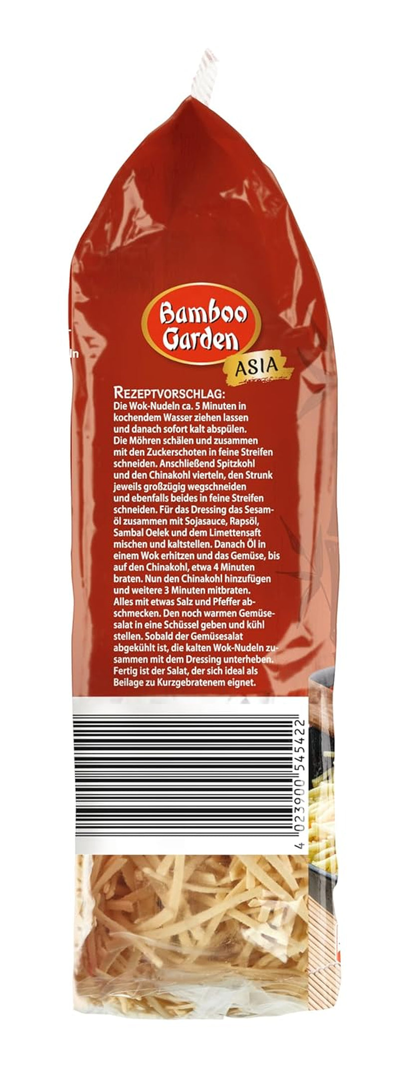 Bamboo Garden - Wok Nudler | Instant nudler med æg | Bland, ingen forkogning påkrævet | Til asiatiske wokretter | 250 g i en pose