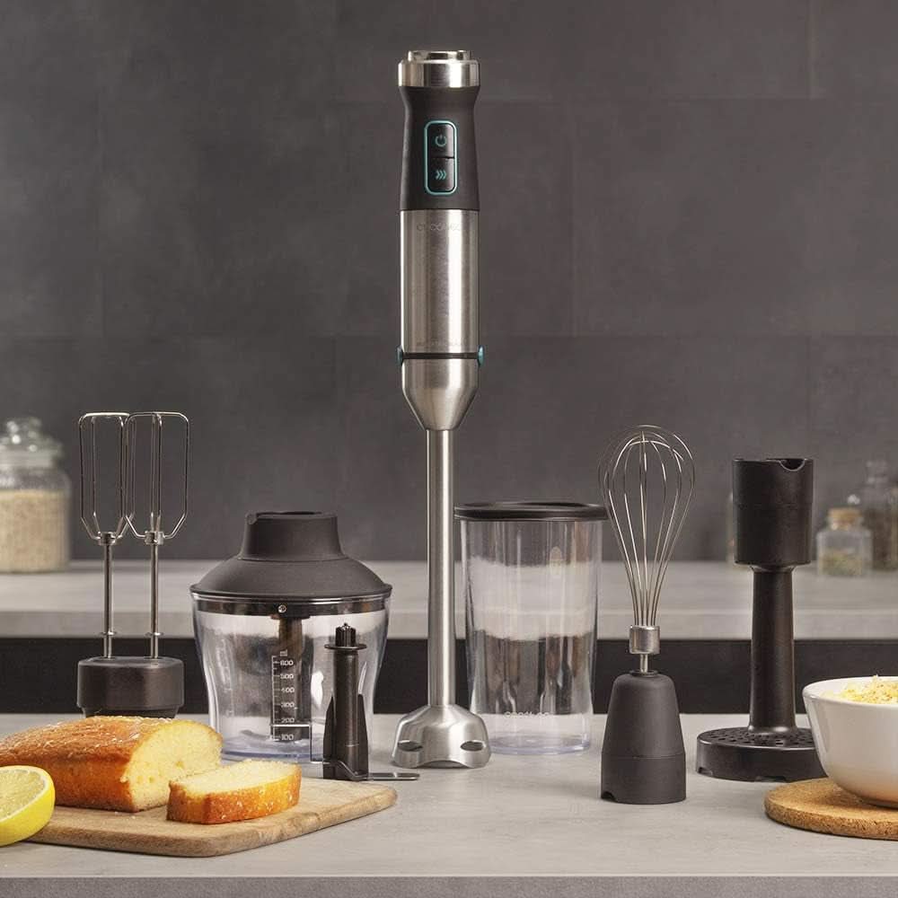 Cecotec Stabmixer Power Titanblack 1500 XL Perfectcream&Crush. 1500 W, Crossblades Technologie Mit 4-Klinge-Blättern Mit Schwarzer Titan-Beschichtung, Extralangem Fuß, Spritzschutz-Klingeneinsatz Mama si Copilul Naty Shop