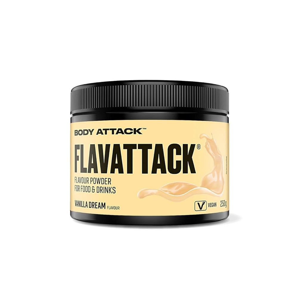 Body Attack Flavattack®, Double Choc Brownie, 250G / 83 portioner Aromas Naty Shop 250 gram Vanilje