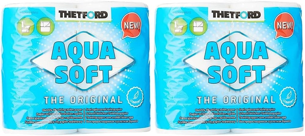 Hârtie igienică Aqua Soft Hârtie igienică pentru toalete mobile 4 role/butelii toalete de camping hârtie igienică pentru camping în aer liber