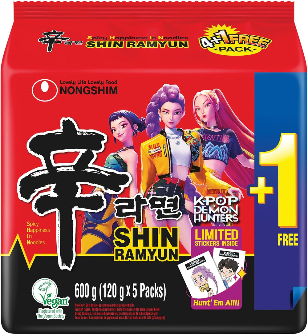Nongshim - Shin Ramyun Instant Nudles - Multi Pack (20 x 120 g) - Produktdesign kan variere