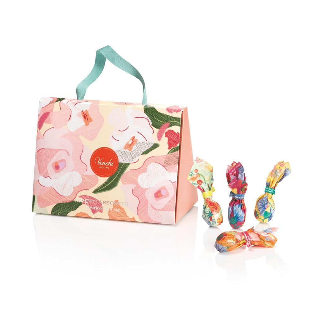 Gaveæske med ovetti di cioccolato kollektion Camelia 200 g