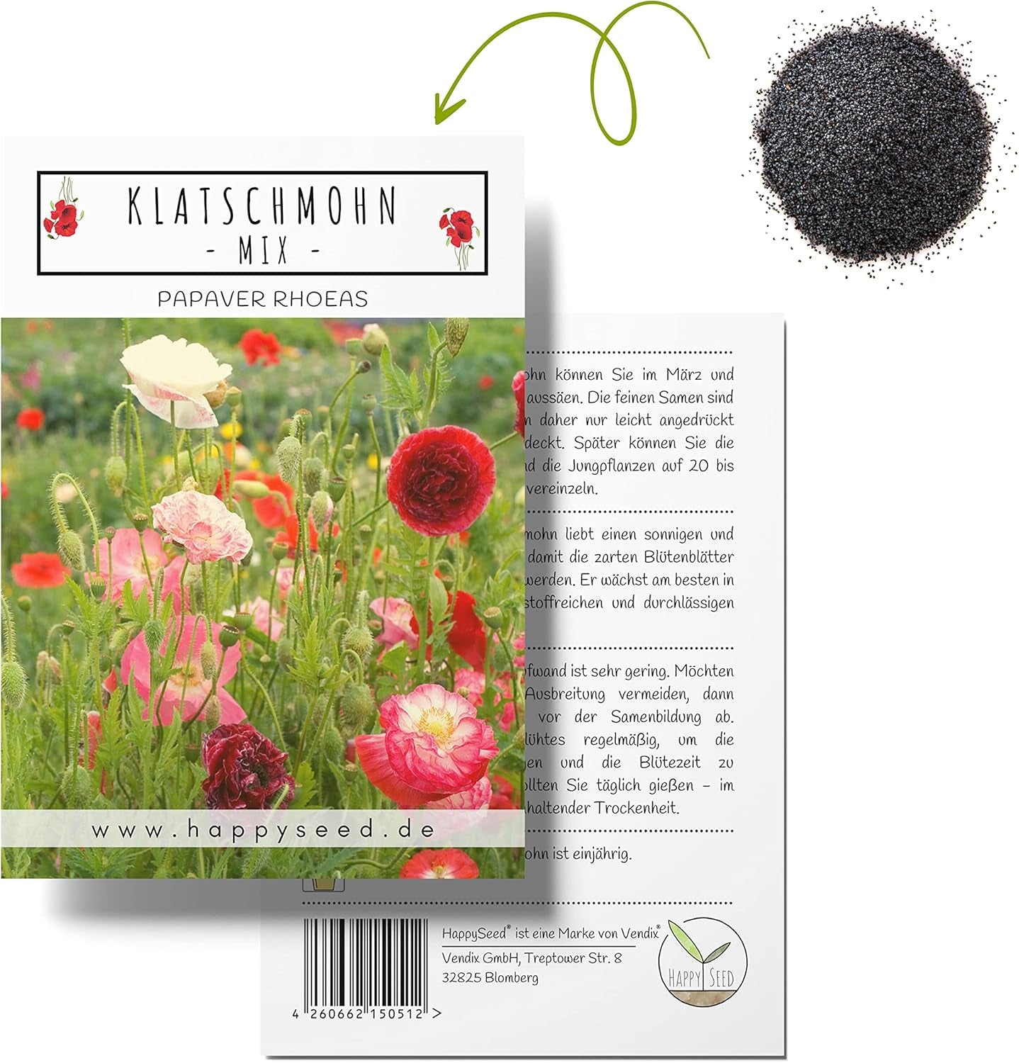 Amestec de semințe de mac islandez (Papaver nudicaule) - Maci cu înflorire frumoasă, cu o perioadă lungă de înflorire, pentru o pajiște cu flori colorate (mac islandez)