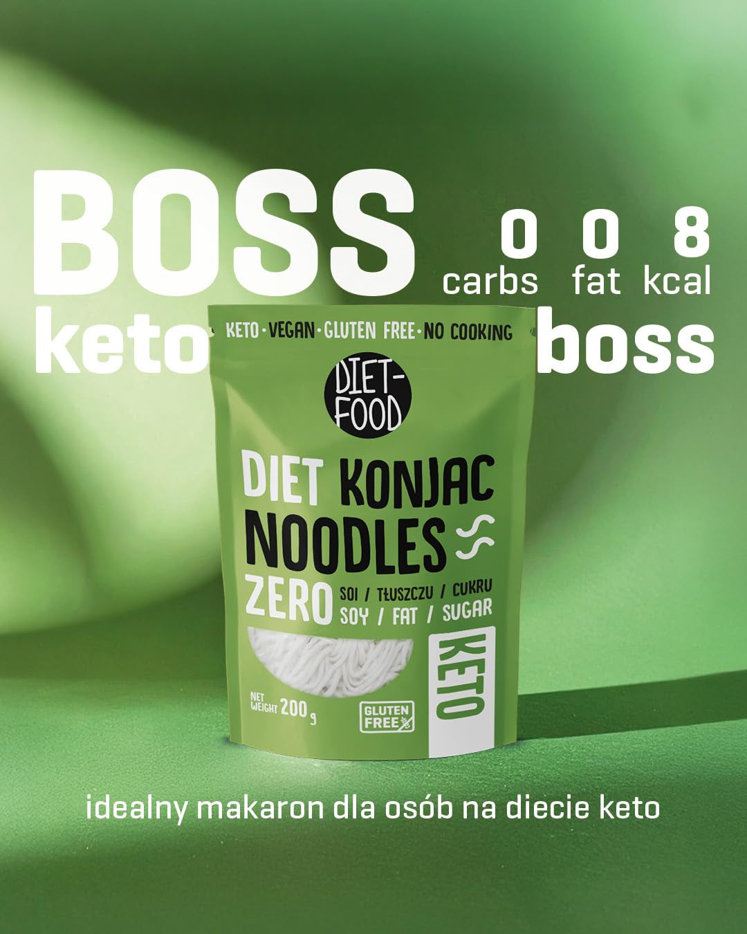 Diæt Shirataki Nudler | Low Carb Konjac Nudler | 200 gram veganske lavkalorie fedtfri sojafri glutenfri vandopløselige diætnudler