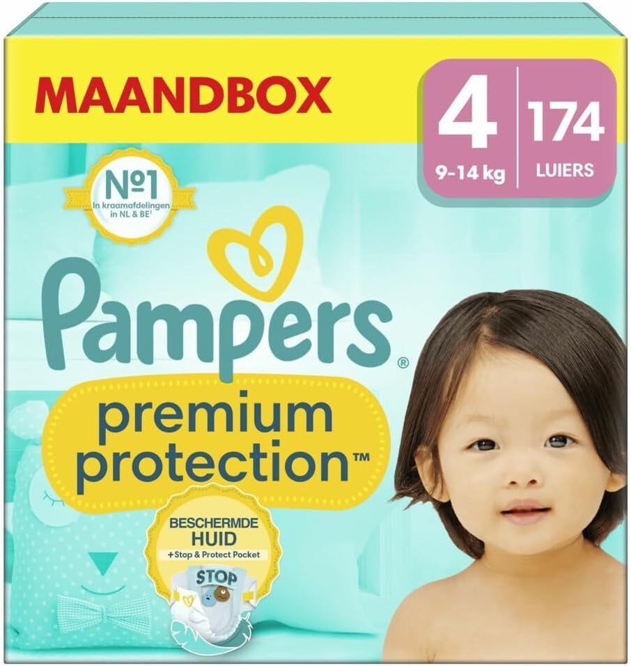 Pampers Premium Protection Størrelse 6, 144 bleer, 13 kg-18 kg, vores #1 hud- og lækagebeskyttelse