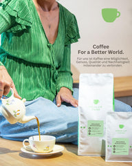 Coffee - Malabar Monsoon I 100% Arabica I Kaffeebohnen 1kg I Ideal für Moka kanne, Siebträger & Vollautomat mit schokoladig, nussigen Aromen I dunkle Röstung