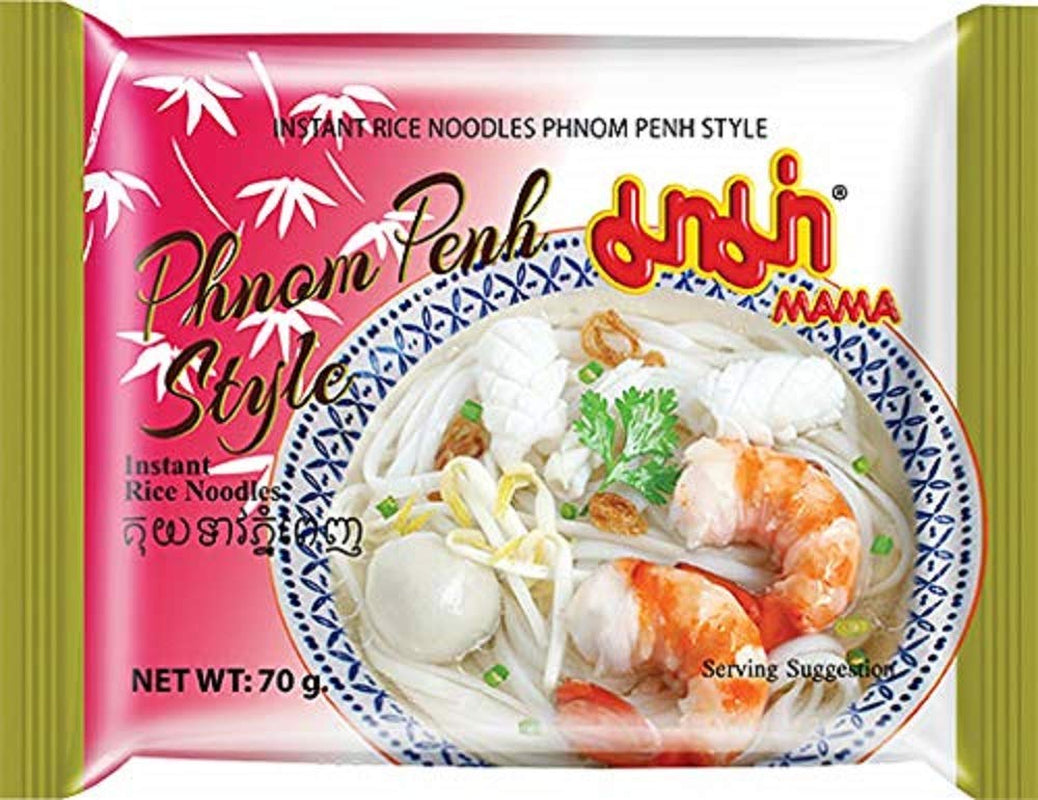 MAMA Phnom Penh instant risnudler - orientalsk stil instant risnudler - autentisk thailandsk køkken - 12 x 70 g