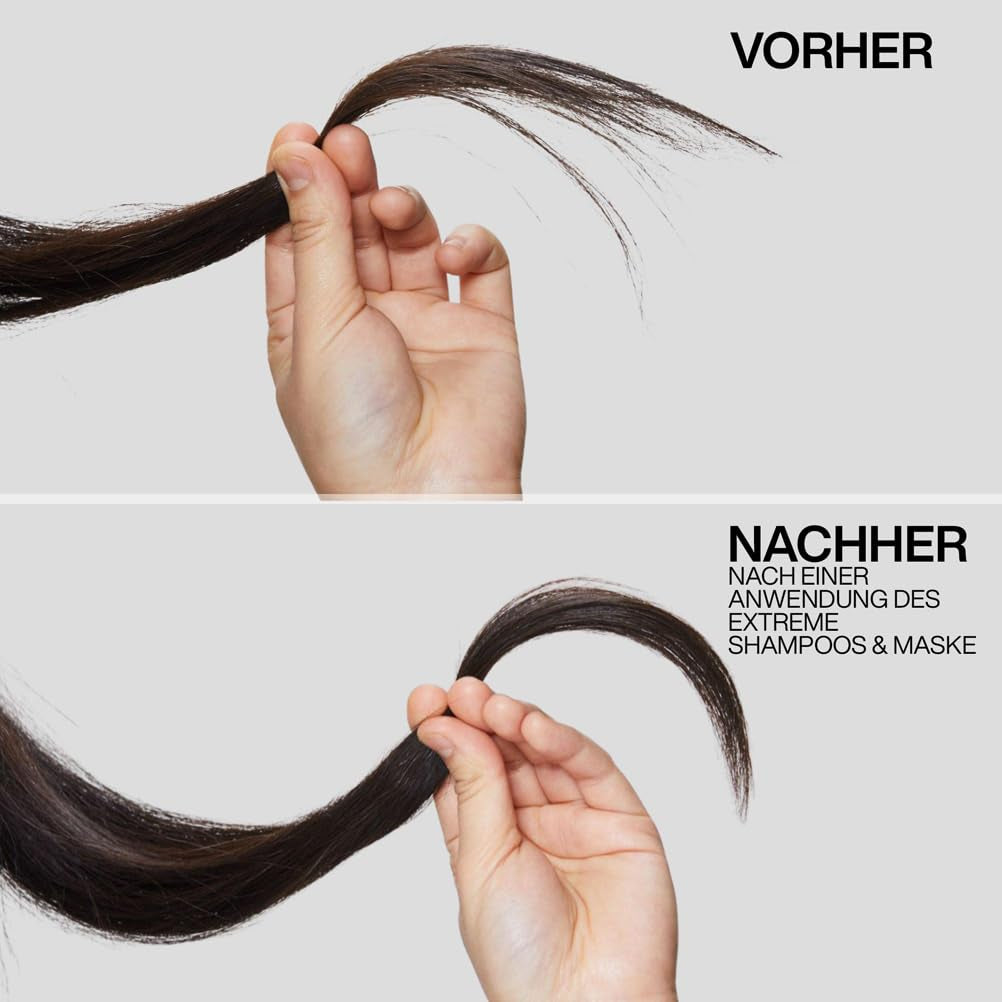 Redken Mască intensivă pentru păr pentru toate tipurile de păr deteriorat, repară și regenerează, anti-rupere, Mască Extreme Strength Builder Plus, 1 x 250 ml Masca de par Naty Shop