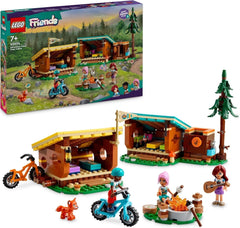 LEGO Friends hyggelige hytter på eventyrlejr, udendørs rollelegesæt, børnelegetøj til piger og drenge 7 år med 3 figurer og ræv, campinglegetøj 42624 Byggesæt Besuche den LEGO-Store Standardtitel
