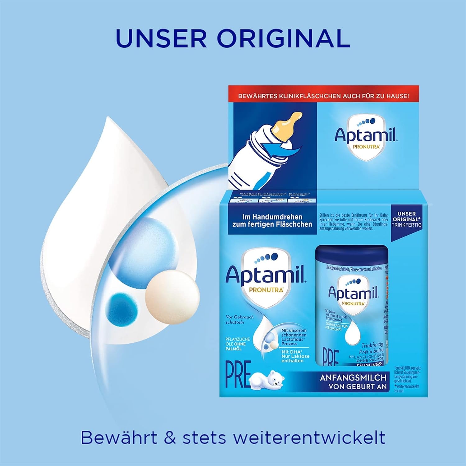Aptamil Pronutra-ADVANCE PRE, drikkelig, 4x2x90ml (Packung med 4)