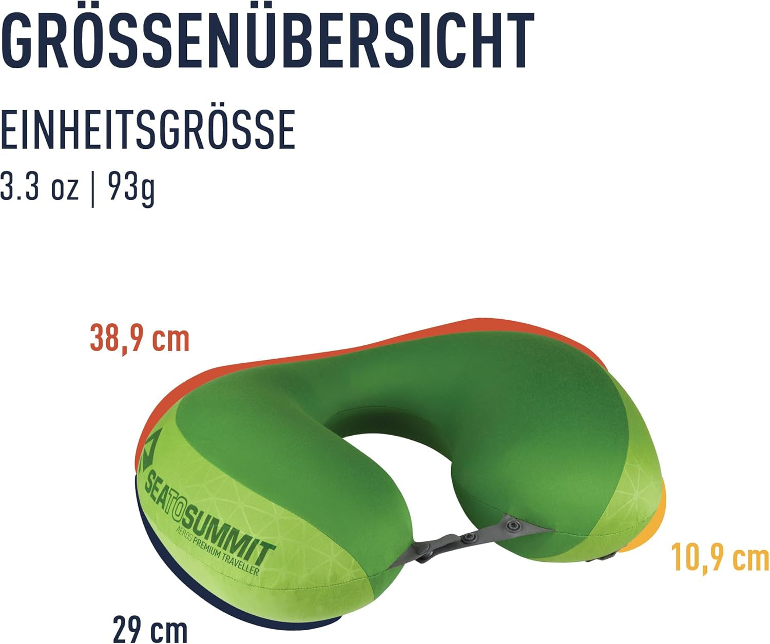Sea to Summit - Pernă de susținere lombară Aeros Premium - Pernă de susținere gonflabilă - Alinare spate - Material poliester 50D - Geantă de călătorie compactă - Serviciu, călătorii și excursii cu mașina - Albastru marin - 93 g