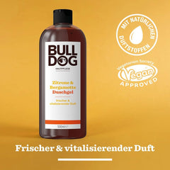 BULLDOG, Shower gel til mænd med citron og bergamot, 500 ml Brusebad og bad Naty Shop