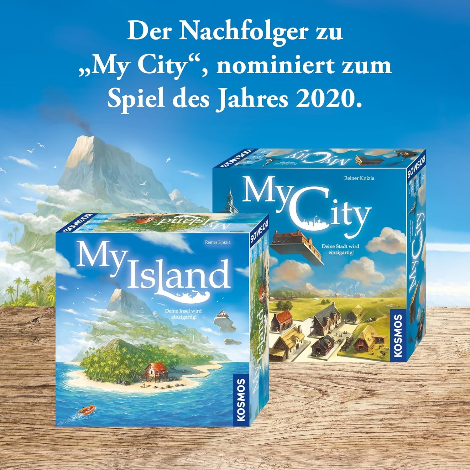 Kosmos 682224 My Island Legacy Game 8 Chapters Brætspil for 2-4 spillere i alderen 10+ Baseret på hittet My City (nomineret til årets spil 2021)
