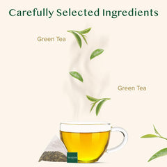 VAHDAM, ceai verde din Himalaya (30 pliculețe de ceai piramidale) 100% pur și aromat | Ceai verde natural cu frunze întregi | Proaspăt și direct de la sursa din India | Se prepară fierbinte sau rece