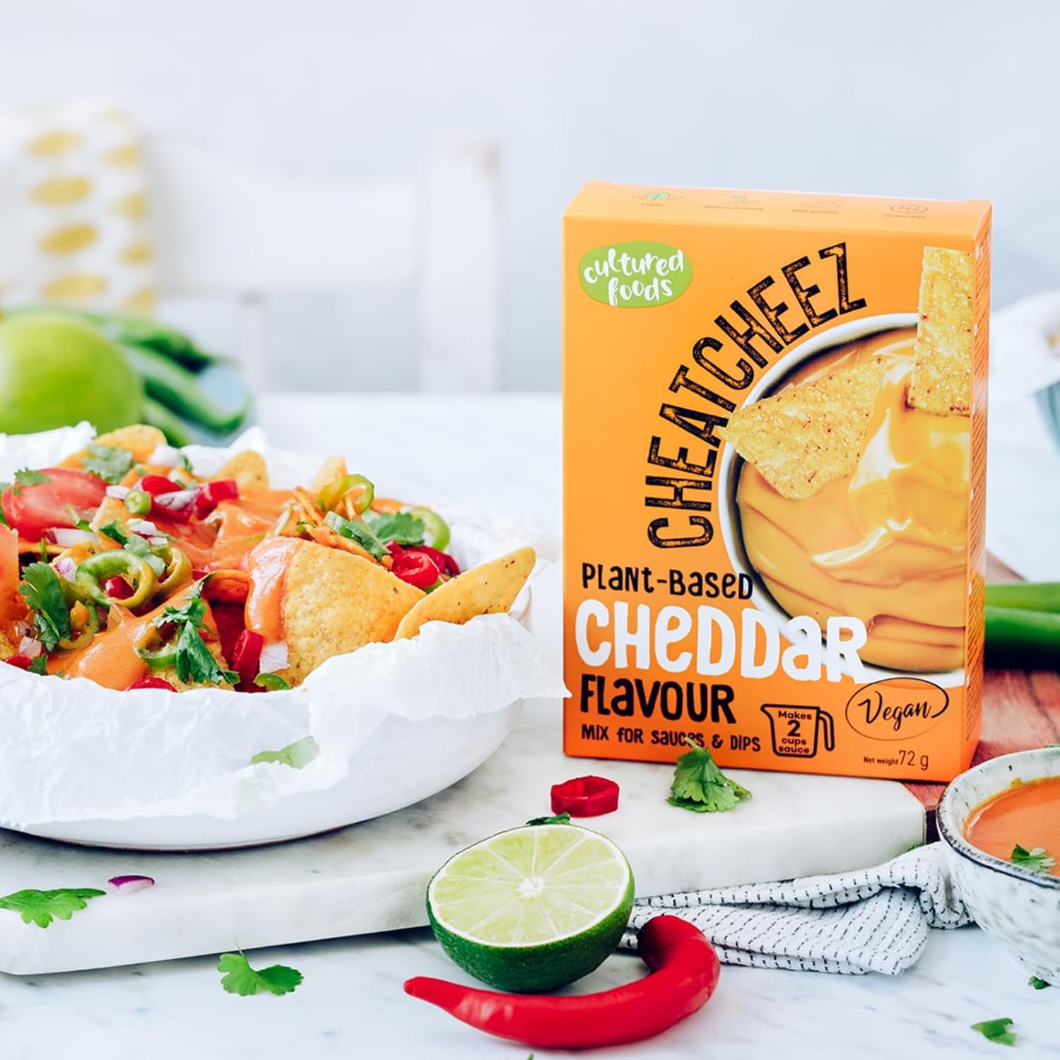 Cultured Foods Vegansk 3-er sæt Vegan Mac And Cheese, Gouda Sauce, Cheddar Sauce, Laktosefrei Glutenfrei MAC & CHEEZ CHEATCHEEZ