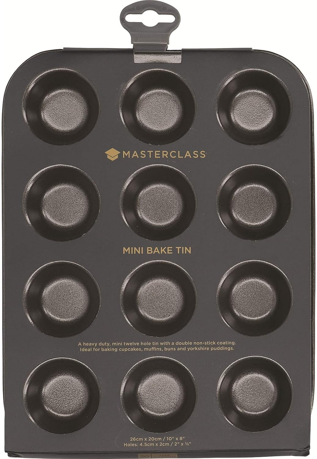Masterclass Törtchenform Master Class Für 12 Stück 25X20Cm, Karbonstahl, Grau, 28 X 18 X 18 Cm Forme og bakker til bagning Naty Shop