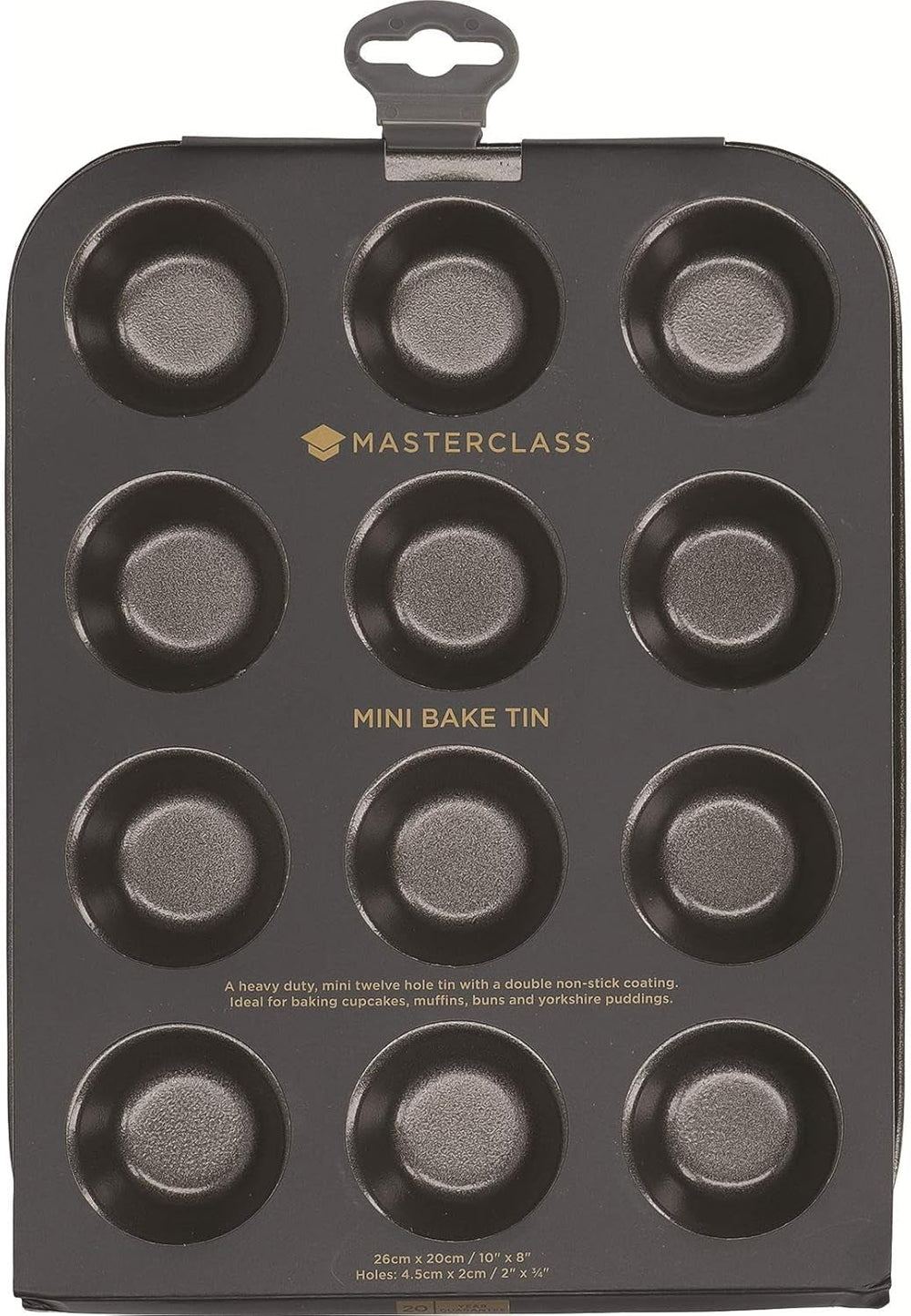 Masterclass Törtchenform Master Class Für 12 Stück 25X20Cm, Karbonstahl, Grau, 28 X 18 X 18 Cm Forme og bakker til bagning Naty Shop